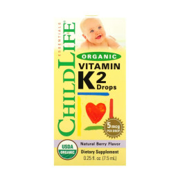 Organic Vitamin K2 Liquid - 7.5ml Natural Berry ChildLife Essentials