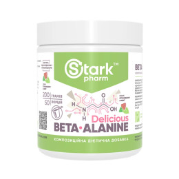 Beta-Alanine - 200g Strawberry Mint Stark Pharm