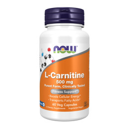 Л Карнітин, L-Carnitine 500mg - 60 vcaps Now Foods