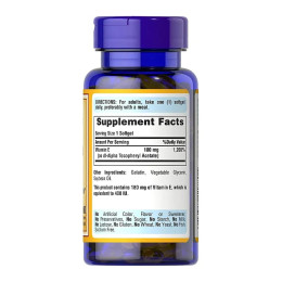 Витамин Е, Vitamin E-180mg 400 IU - 100 softgels Puritans Pride