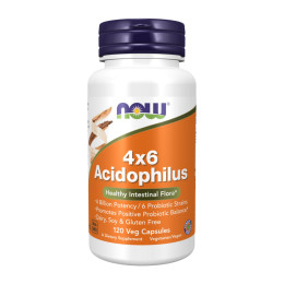 Ацидофілін, Acidophilus 4x6 - 120 vcaps Now Foods