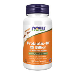 Пробиотик, Probiotic-10™ 25 Billion - 100 vcaps Now Foods