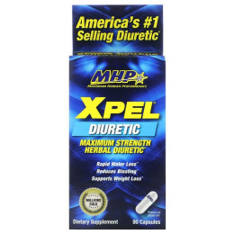 Сечогінний засіб Mhp XPEL Maximum Strength Herbal Diuretic 80 Capsules MHP