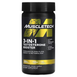 Бустер тестостерона MuscleTech 3-in-1 Testosterone Booster 100 капсул Muscletech