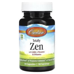 Totally Zen with GABA, L-Theanine & B Vitamins, 30 Capsules Carlsson