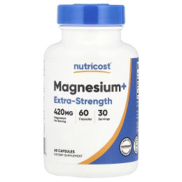 Magnesium+, Extra Strength, 420 mg, 60 Capsules, (210 mg per Capsule)