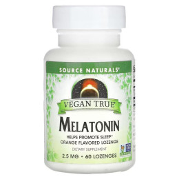 Melatonin 2.5 mg 60 Lozenges (Orange) Source Naturals