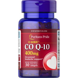 Коензим Q10 Puritan's Pride Puritan's Pride CO Q10 400 mg 30 Softgels Puritan's Pride