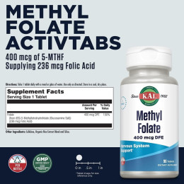 Метилфолат KAL Methyl Folate 400 mcg DFE 90 tabs KAL