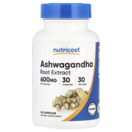 Екстракт ашваганди Nutricost Ashwagandha Root Extract 600 мг 30 капсул