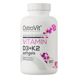 Вітамін D3+K2 Ostrovit Vitamin D3+K2 softgels 90 caps OstroVit