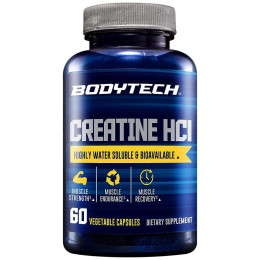 Креатин гідрохлорид BodyTech Creatine HCl 60 рослинних капсул