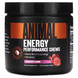 Animal Energy Performance Chews 120 Chewable Tablets (Pomberry) Universal