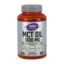 МСТ масло NOW (MCT Oil), 150 м'яких капсул