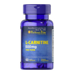 L-Карнітин Puritan's Pride (L-Carnitine) 500 мг, 60 каплет