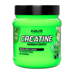 Креатин Моногідрат (Creatine Monohydrate) Evolite Nutrition у порошку, 500 г, Зелене яблуко