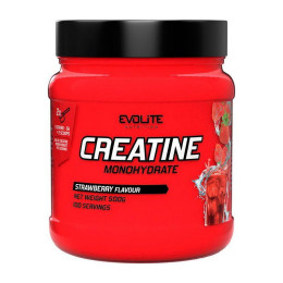 Креатин Моногідрат (Creatine Monohydrate) Evolite Nutrition у порошку, 500 г, Полуниця