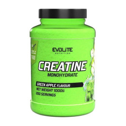 Креатин Моногідрат (Creatine Monohydrate) Evolite Nutrition у порошку, 1000 г, Зелене яблуко