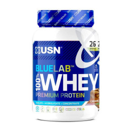 Сироватковий протеїн USN Blue Lab 100% Whey Premium Protein 908 г, Карамельний шоколад