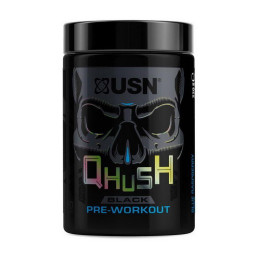 Передтренувальний комплекс USN (Qhush Black Pre-workout), 220 г, Синя малина