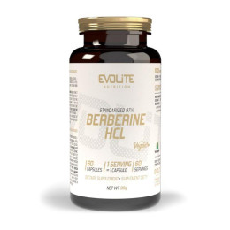 Берберін екстракт (Berberine HCL) 400 мг, Evolite Nutrition, 60 веган капсул