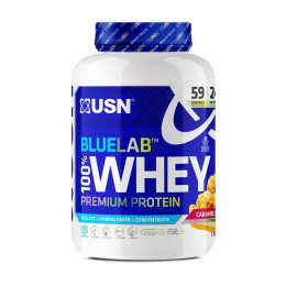 Сироватковий протеїн USN Blue Lab 100% Whey Premium Protein 2000 г, Карамельний попкорн