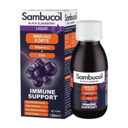 Вітаміни для імунітету рідкі (Immuno Forte + Vitamin C + Zinc Liquid), Sambucol, 120 мл