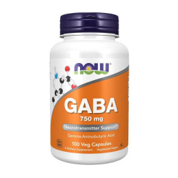 ГАМК (гама-аміномасляна кислота) GABA 750 мг, Now Foods, 100 cap