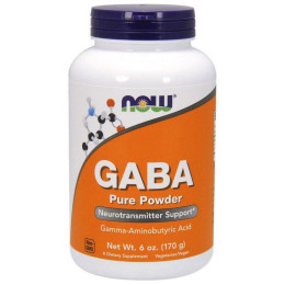 ГАМК (гама-аміномасляна кислота) GABA, Now Foods, 170 г