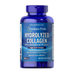 Гідролізований колаген (Hydrolyzed Collagen) 1000 мг, Puritan's Pride, 180 каплет