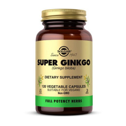 Гінкго Білоба (Super Ginkgo), Solgar, 120 веган капсул