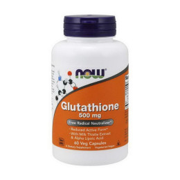 Глутатион (Glutathione) 500 мг, Now Foods, 60 веган капсул