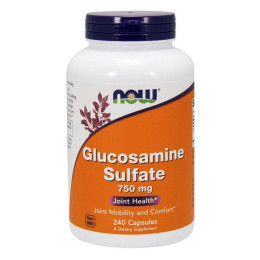 Глюкозамін сульфат (Glucosamine Sulfate) 750 мг, Now Foods, 240 капсул