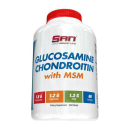 Глюкозамін Хондроїтин ЧСЧ (Glucosamine Chondroitin with MSM), SAN, 180 табл