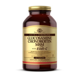 Глюкозамін Хондроїтин ЧСЧ з Естер-C (Glucosamine Chondroitin MSM With Ester-C), Solgar, 180 табл