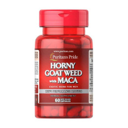 Горянка та маку (Horny Goat Weed with Maca) 500 мг/75 мг, Puritan's Pride, 60 капсул