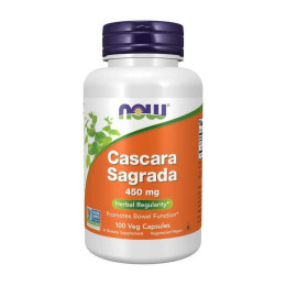 Каскара Саграда (Cascara Sagrada) 450 мг, Now Foods, 100 веган капсул