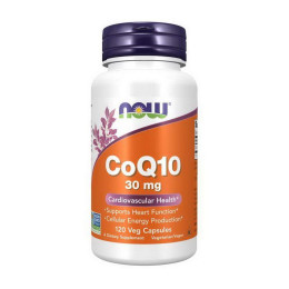 Коензим Q10 (CoQ10) 30 мг, Now Foods, 120 веган капсул