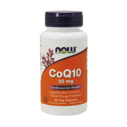 Коензим Q10 (CoQ10) 30 мг, Now Foods, 60 веган капсул