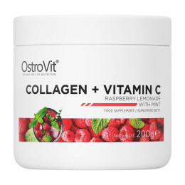 Колаген та Вітамін C (Collagen + Vitamin C), OstroVit, 200 г, Персик