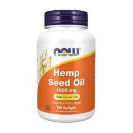 Конопляна олія (Hemp Seed Oil) 1000 мг, Now Foods, 120 м'яких капсул