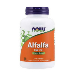 Люцерна (Alfalfa) 650 мг, Now Foods, 250 табл