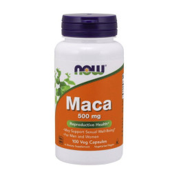 Мака (Maca), 500 мг, Now Foods, 100 веган капсул