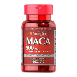 Мака (Maca), 500 мг, Puritan's Pride, 60 капсул