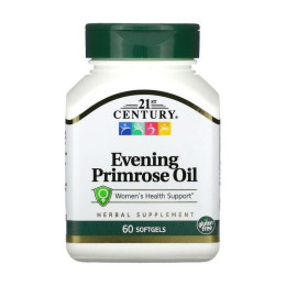 Масло вечерней примулы (Evening Primrose Oil), 21st Century, 60 мягких капсул