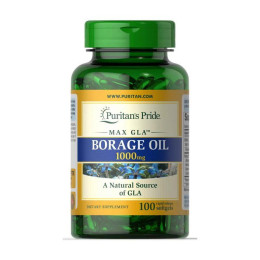 Масло огуречника (Borage Oil) 1000 мг, 100 мягких капсул