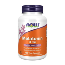 Мелатонін (Melatonin) 3 мг, Now Foods, 180 капсул