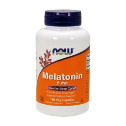 Мелатонін (Melatonin) 5 мг, Now Foods, 180 капсул