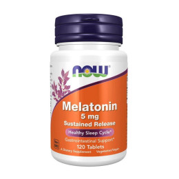 Мелатонін (Melatonin) 5 мг, Now Foods, 120 табл