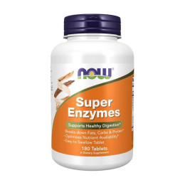 Натуральні ферменти для травлення (Super Enzymes), Now Foods, 180 табл